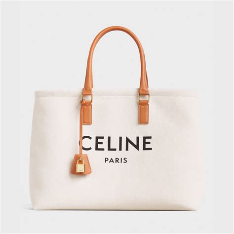 horizontal cabas celine in canvas with celine print and calfskin|Women's Horizontal Cabas In Triomphe Canvas And Calfskin.